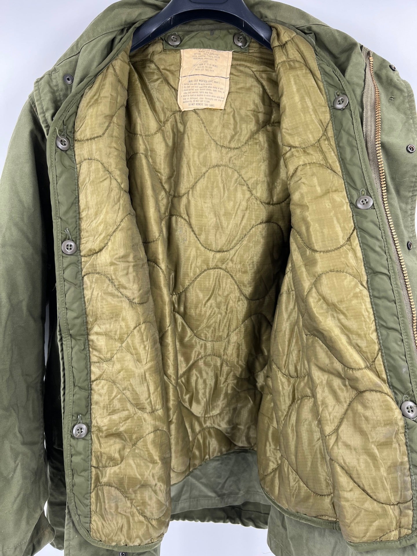 Vintage Post Vietnam War M-65 Field Jacket Size: Large - Long #3