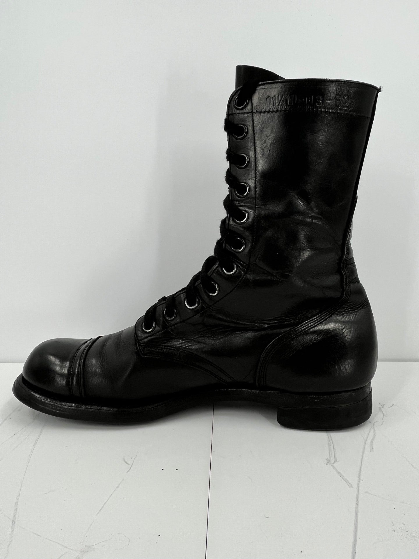 Vintage Early Vietnam Era Black M-1948 Cap Toe Boots Size: 11.5N