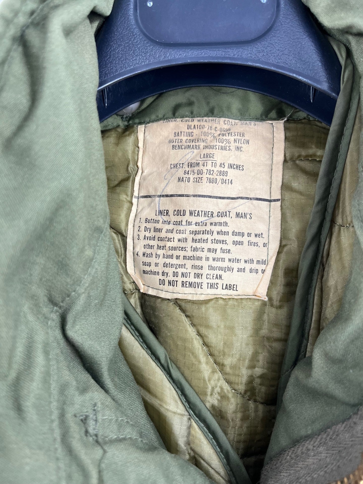 Vintage Post Vietnam War M-65 Field Jacket Size: Large - Long #3