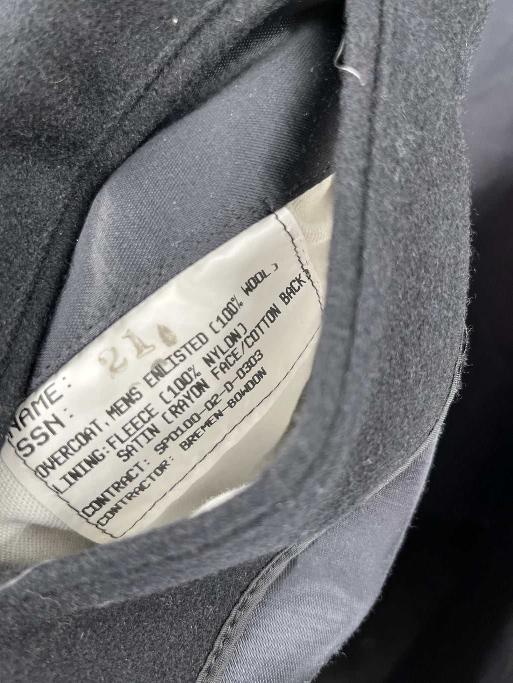 U.S. Navy Pea Coat Size: 36S #2