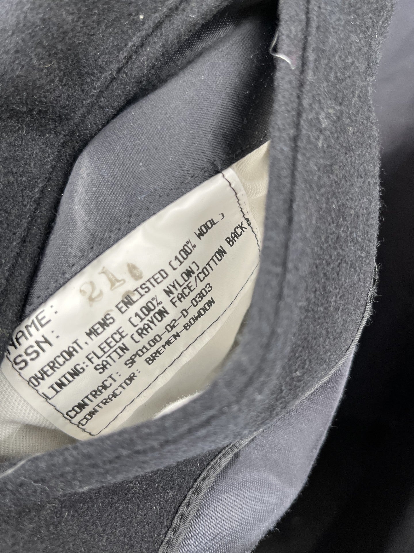 U.S. Navy Pea Coat Size: 36S #2