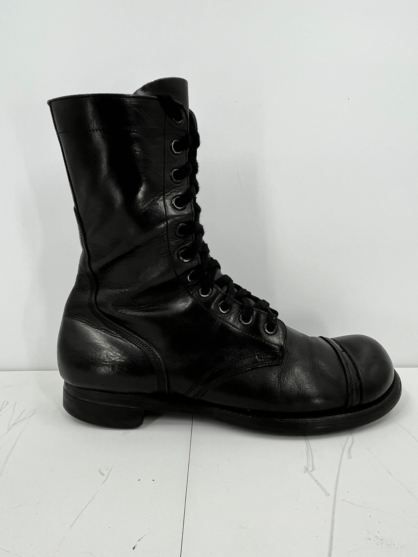Vintage Early Vietnam Era Black M-1948 Cap Toe Boots Size: 11.5N