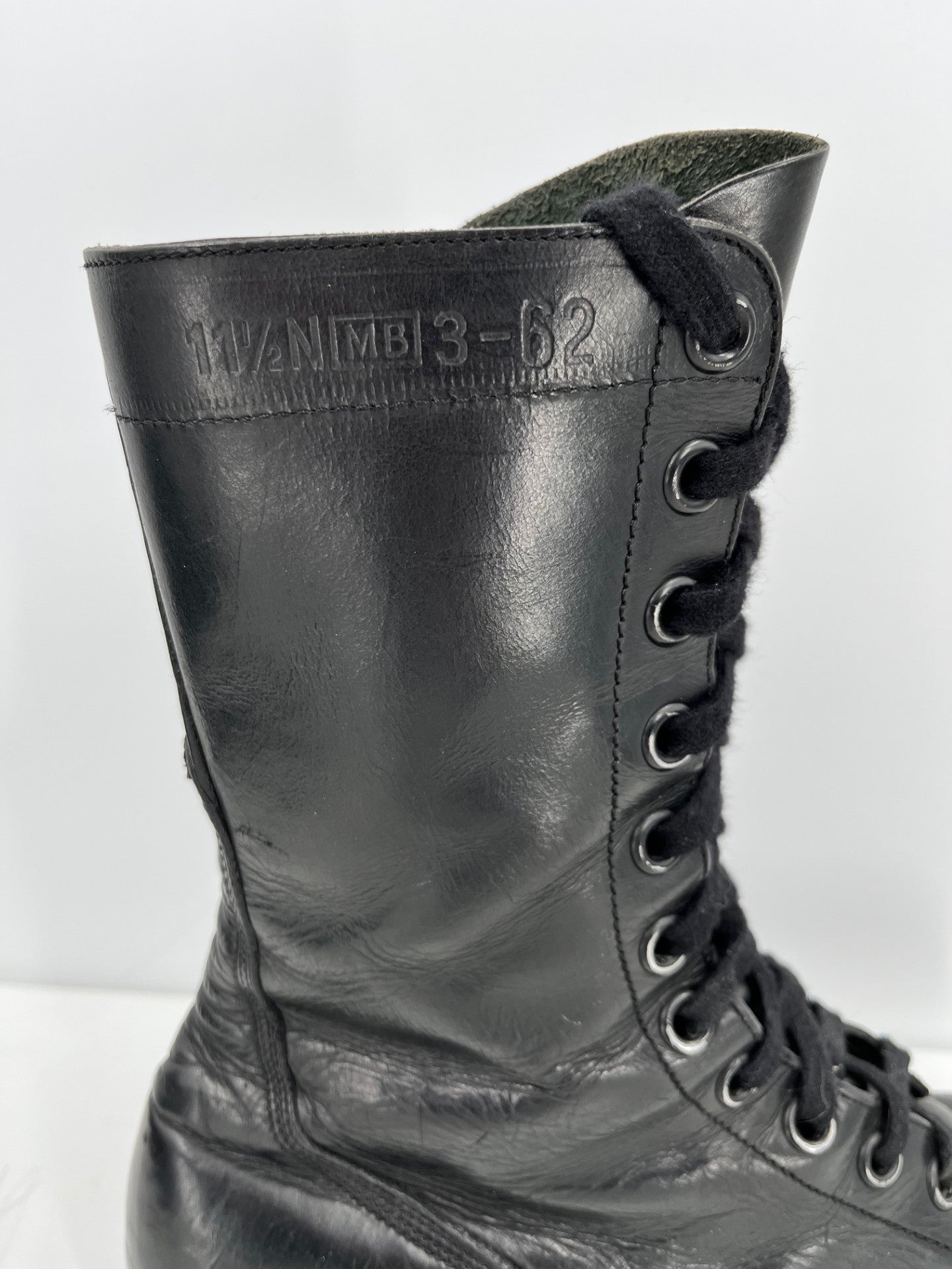 Vintage Early Vietnam Era Black M-1948 Cap Toe Boots Size: 11.5N
