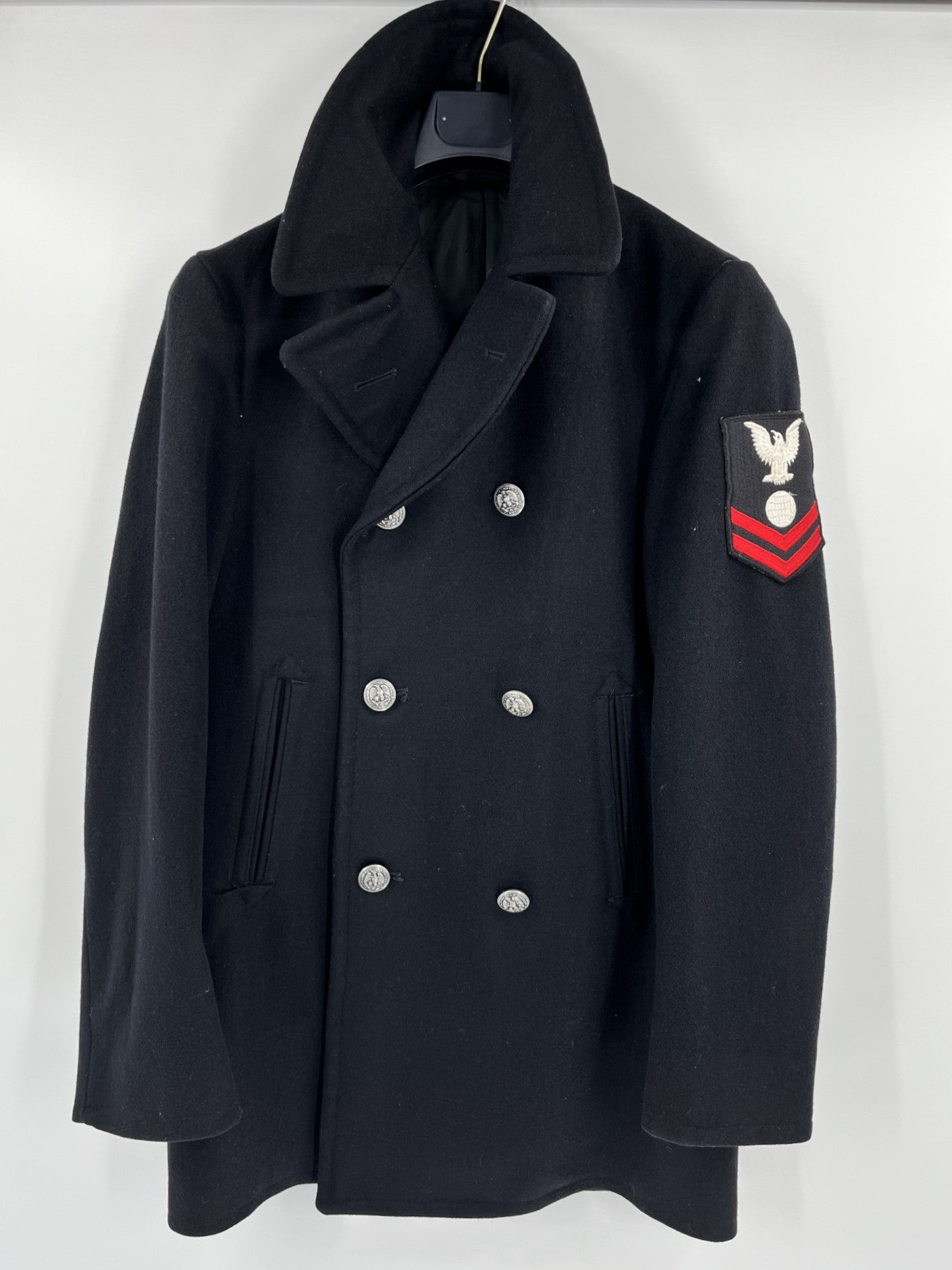U.S. Navy Pea Coat Vintage 1970's Issue Size: 34L #4