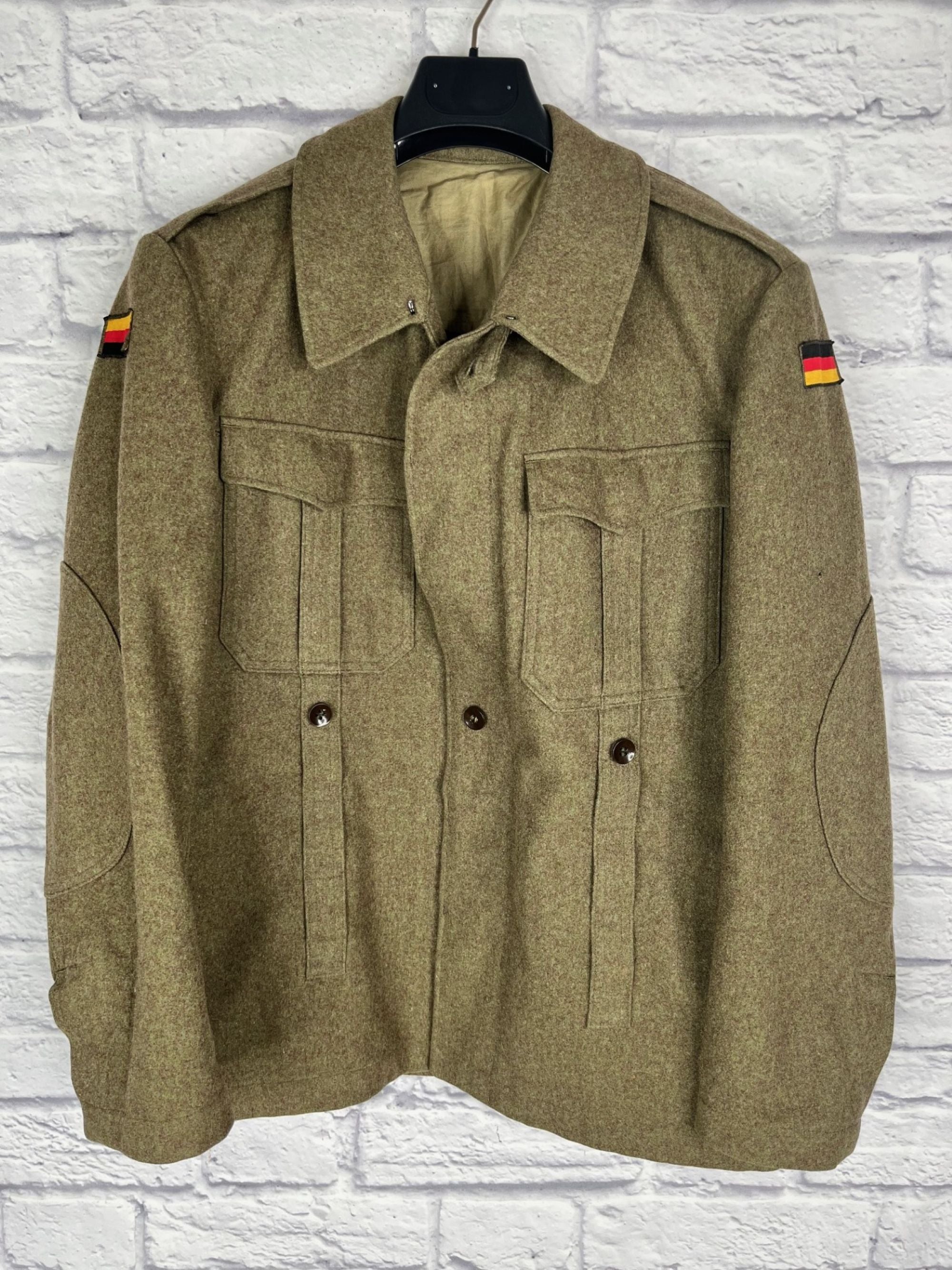 Vintage German Army Wool Field Shirt Size: Small #1