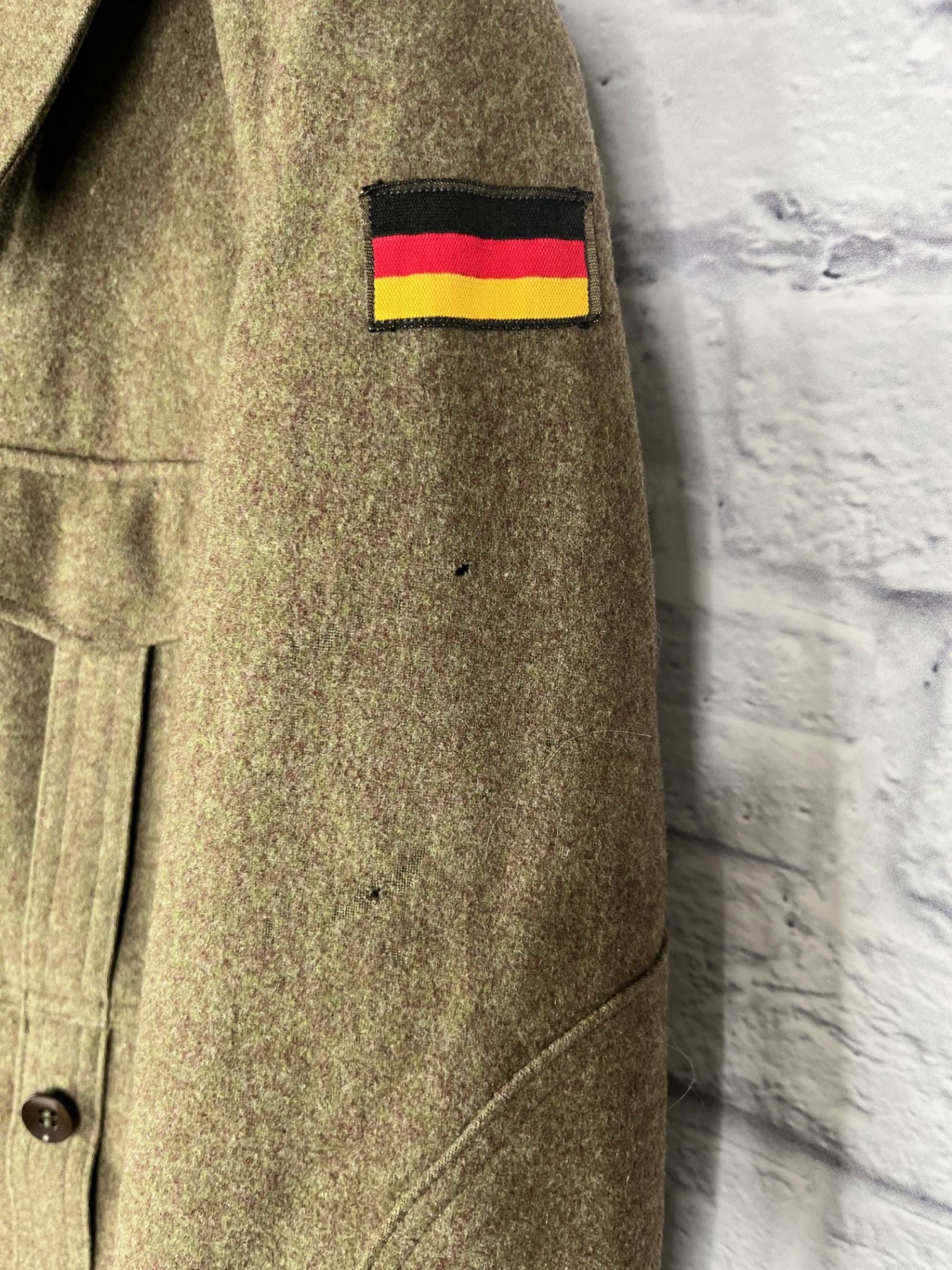 Vintage German Army Wool Field Shirt Size: Small #1