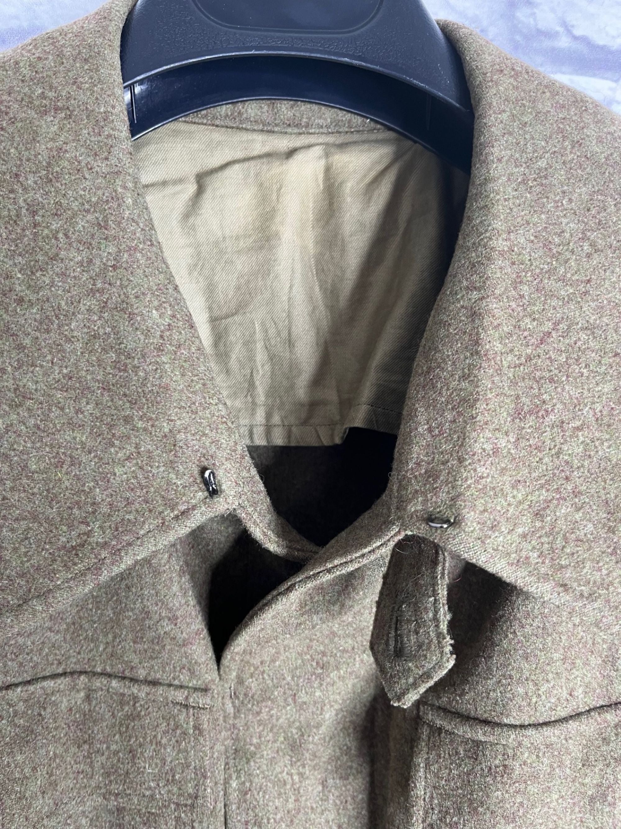 Vintage German Army Wool Field Shirt Size: Small #1