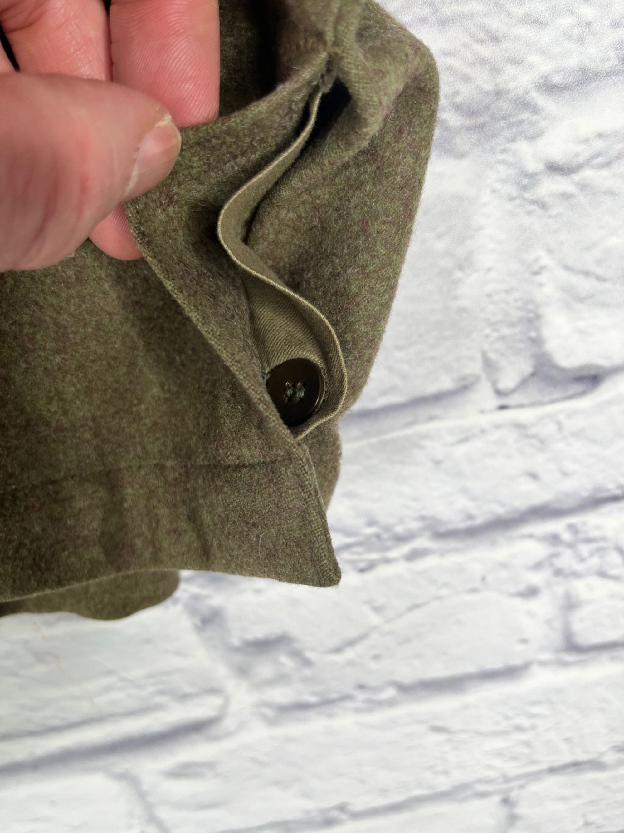 Vintage German Army Wool Field Shirt Size: Small #1