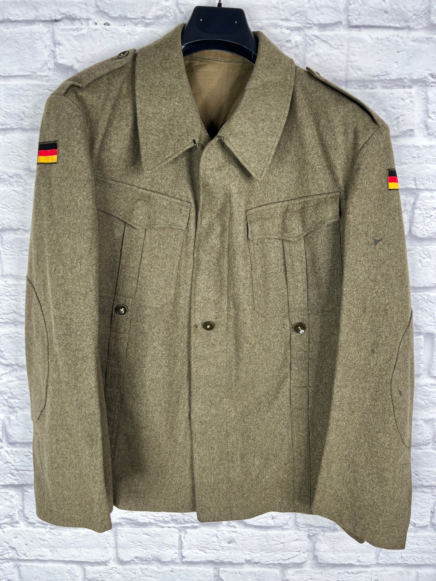 Vintage German Army Bundeswehr Wool Field Shirt Size: Medium #2