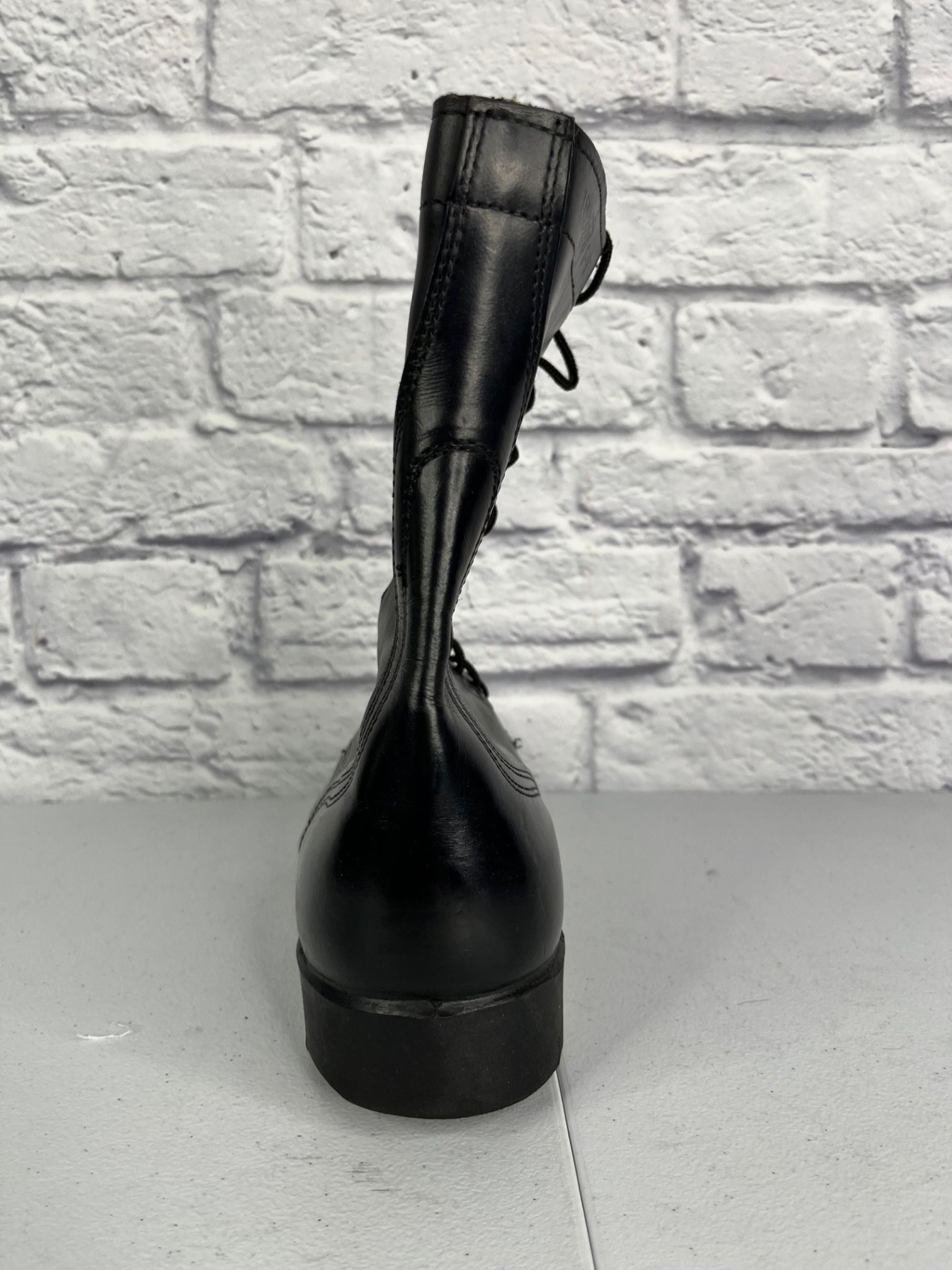 Vintage 1980s Black Leather Combat Boots Size: 11R - US Made