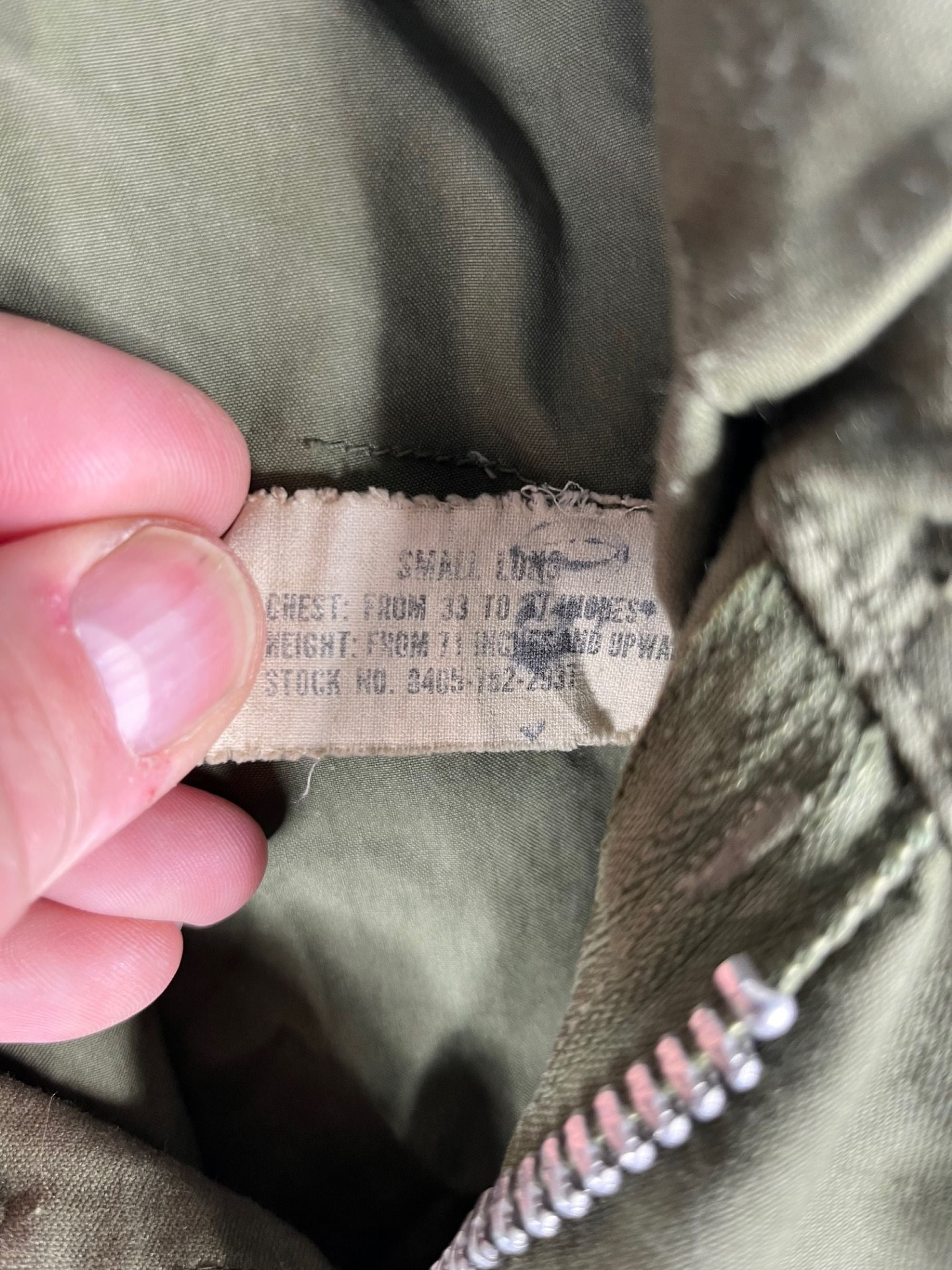 Vintage Vietnam Era M-65 Field Jacket Size: Small - Long #5