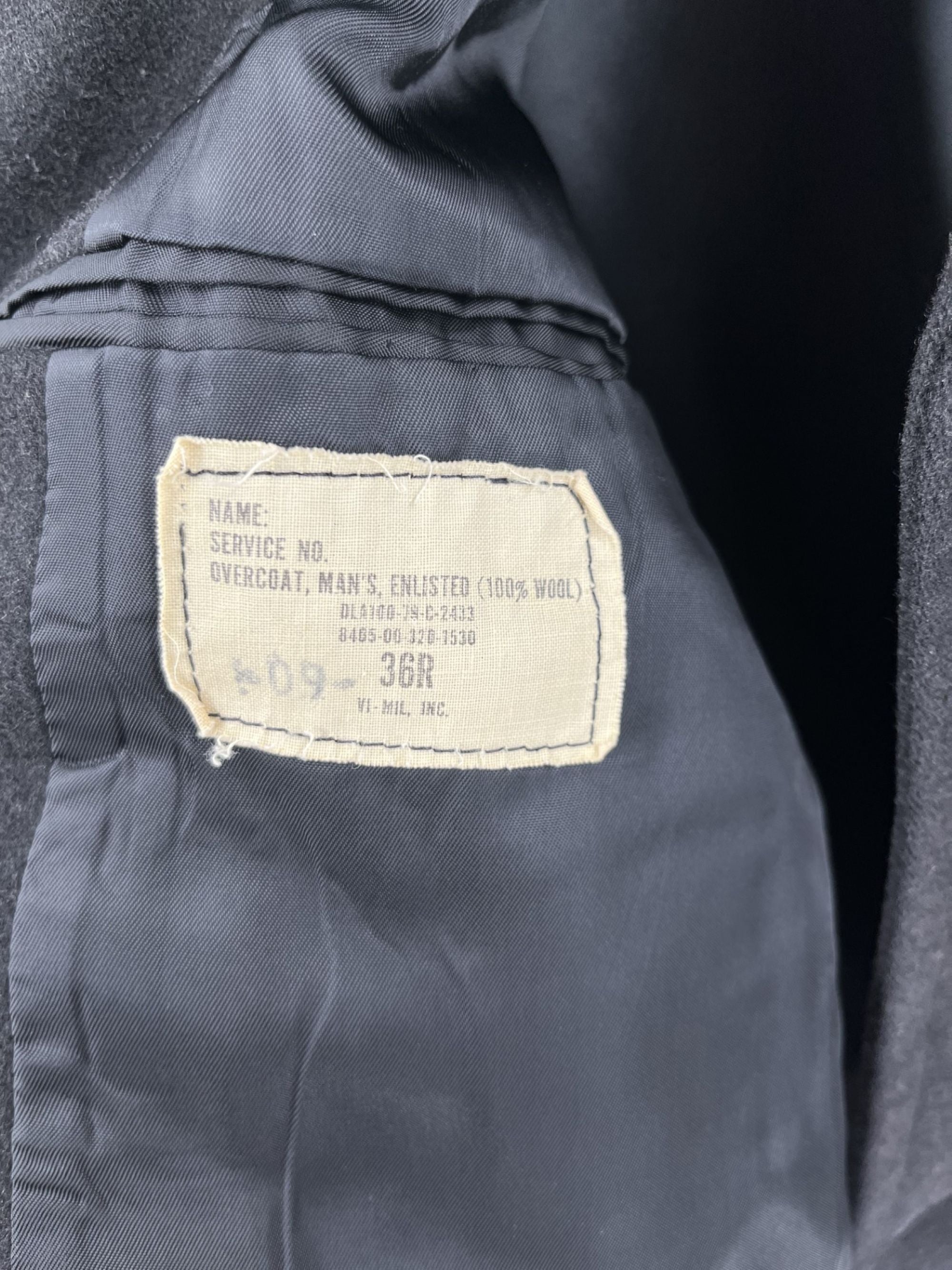 U.S. Navy Pea Coat Vintage 1970's Issue Size: 36R