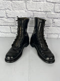 Vietnam Issue Black Leather Combat Boots w/ Zippers Size: 7R