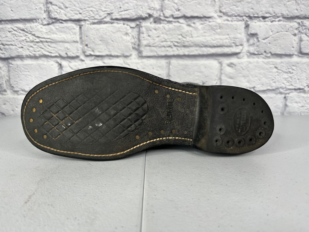 Vietnam Issue Black Leather Combat Boots w/ Zippers Size: 7R