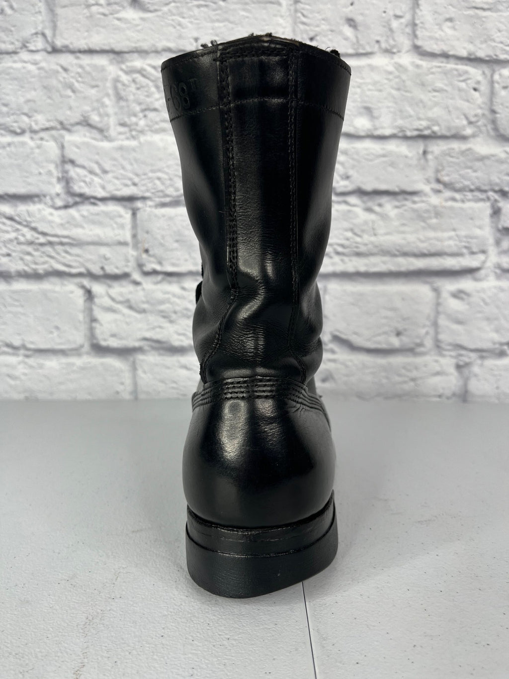 Vietnam Issue Black Leather Combat Boots w/ Zippers Size: 7R