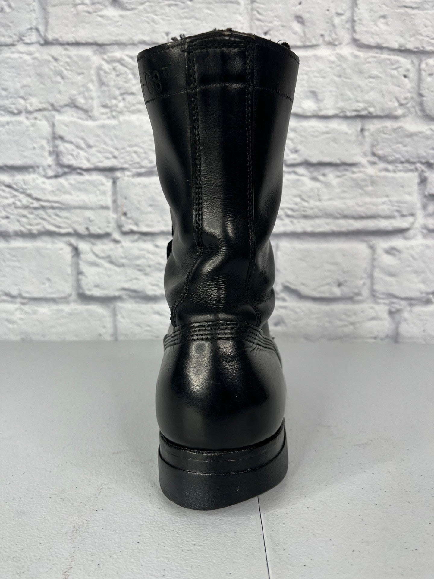 Vietnam Issue Black Leather Combat Boots w/ Zippers Size: 7R